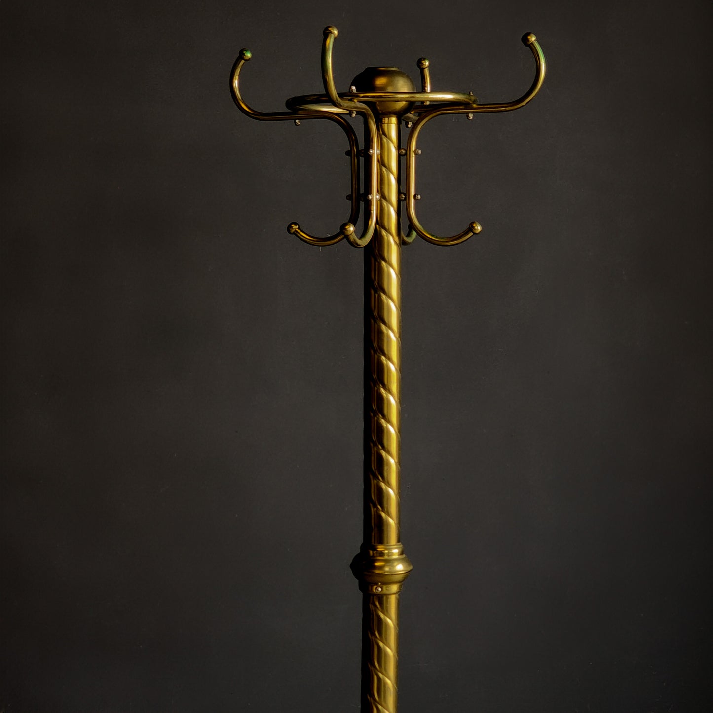 Vintage Plated Brass Coat Rack/Stand