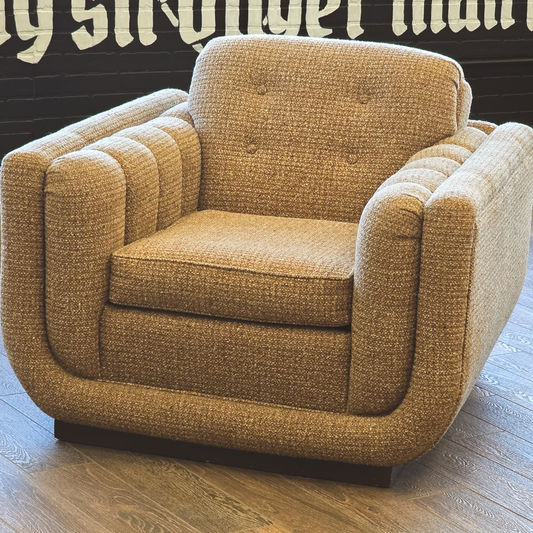 Vintage Mid Century Brown Accent Chair