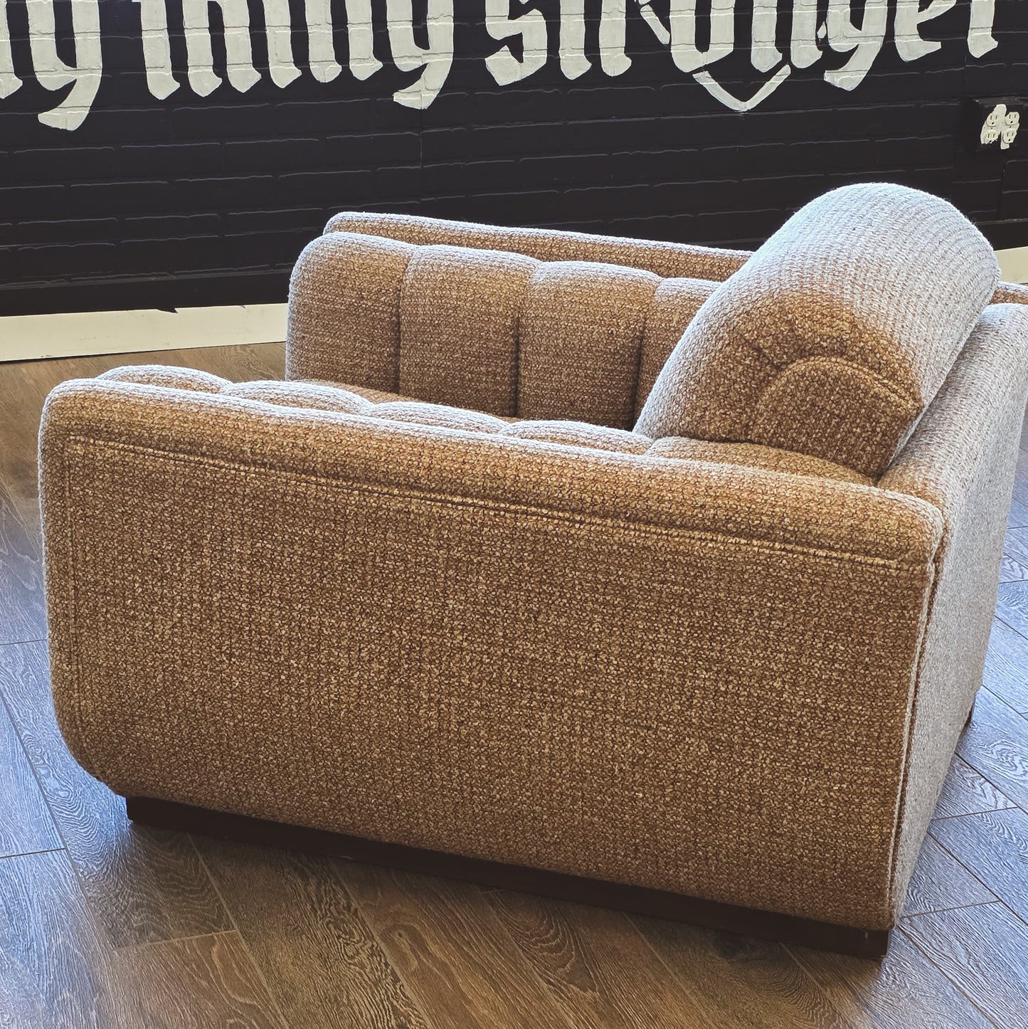 Vintage Mid Century Brown Accent Chair
