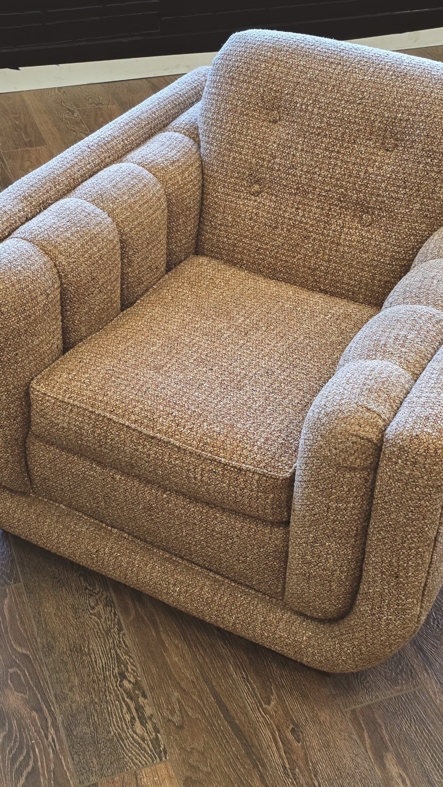 Vintage Mid Century Brown Accent Chair