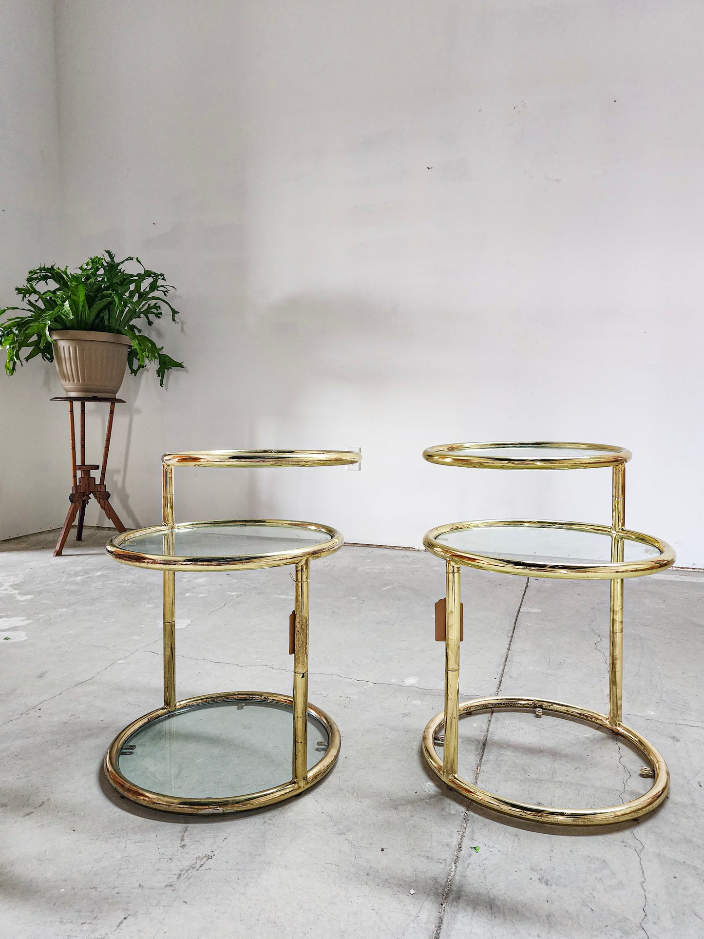 Brass Swivel Accent Tables - Reclaimed Mt. Goods
