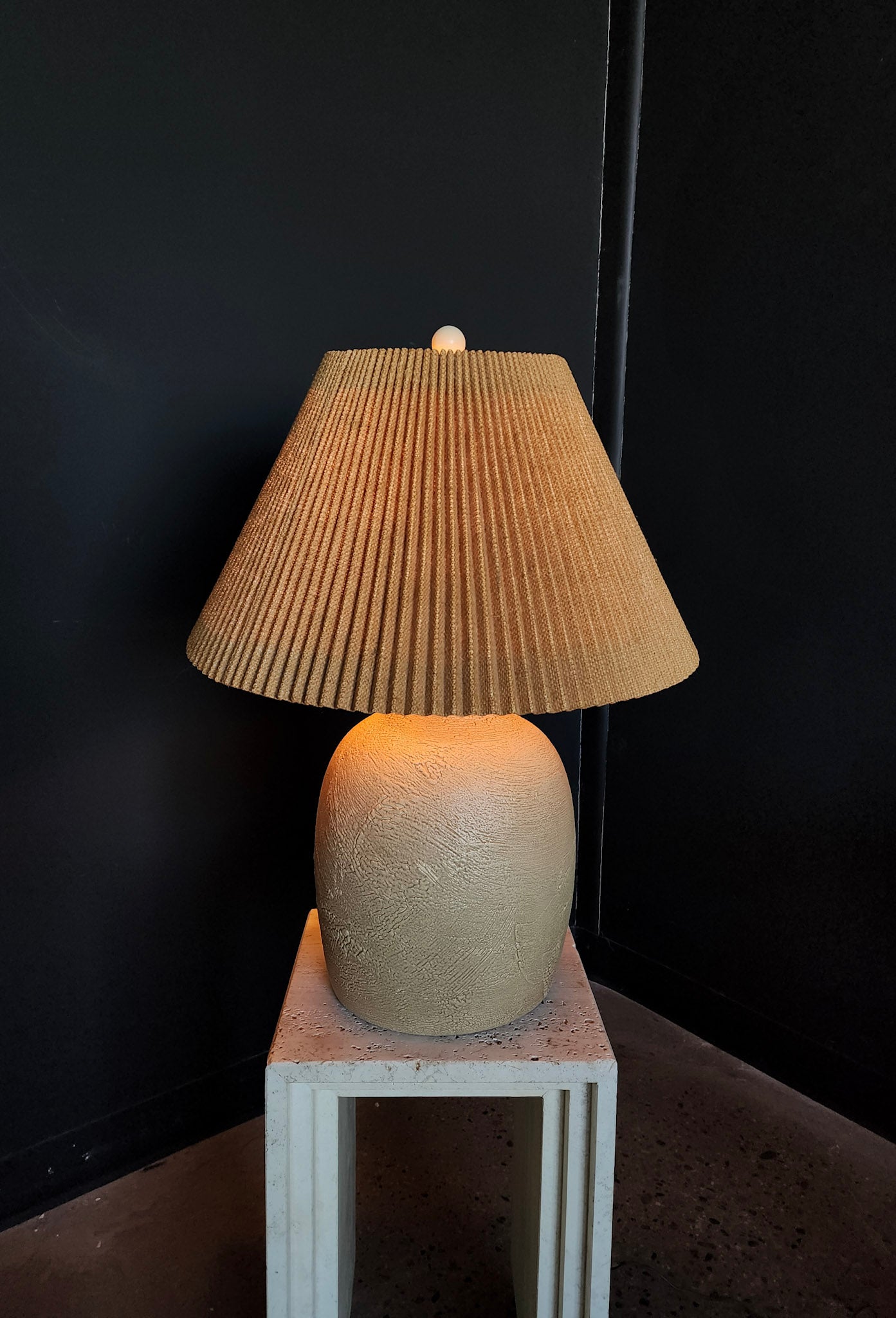 Vintage Tan Plaster Lamp - Reclaimed Mt. Goods